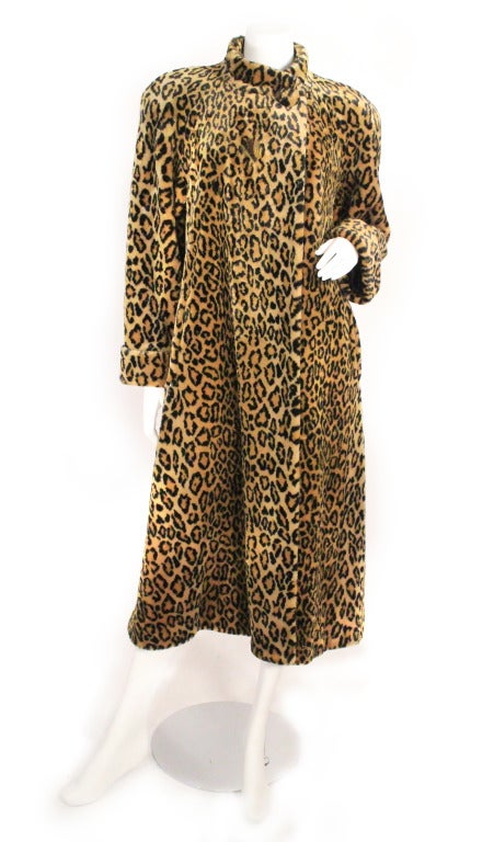 saint laurent leopard coat
