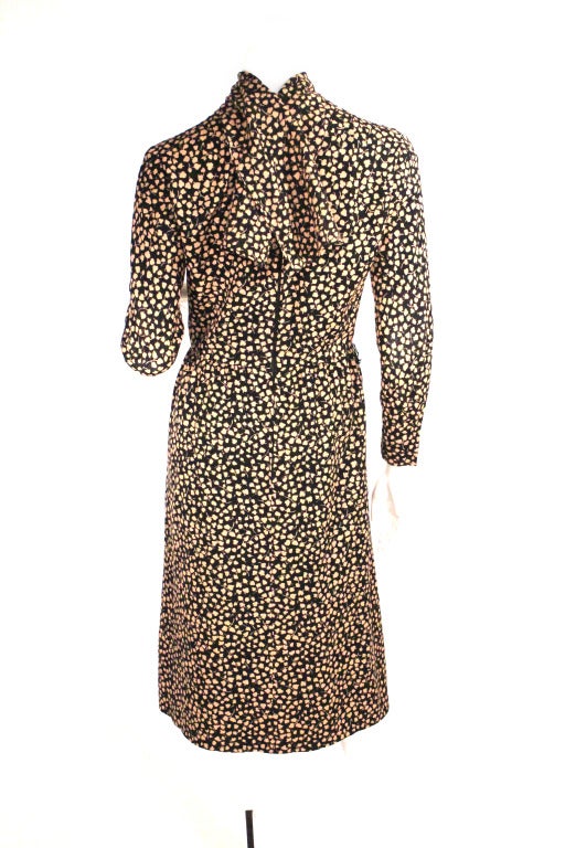 Pauline Trigere Printed Dress In Excellent Condition For Sale In New York, NY