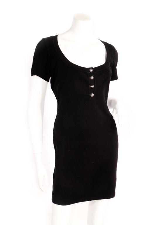 Alaia Black Mini Dress In Excellent Condition For Sale In New York, NY
