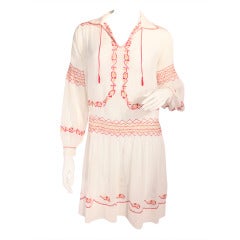1920's Embroidered Bohemain Dress