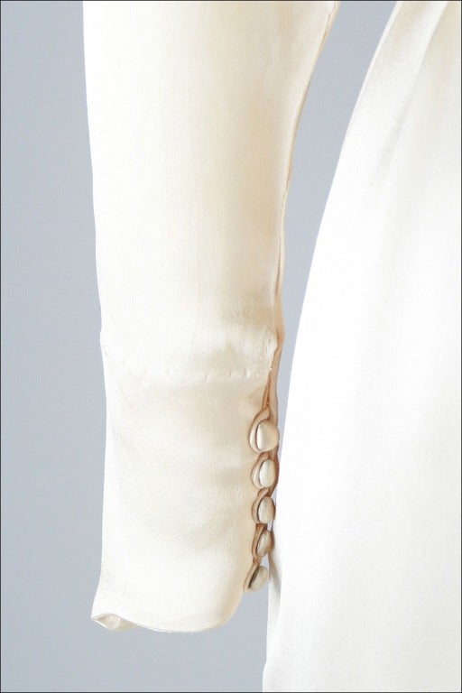 Vintage 1930's Ivory Silk Satin Wedding Dress 1