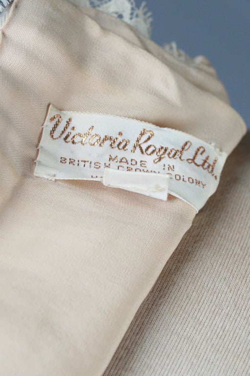 1960's Victoria Royal Ltd Sequins Lace EmbellishedCocktail Dress 6