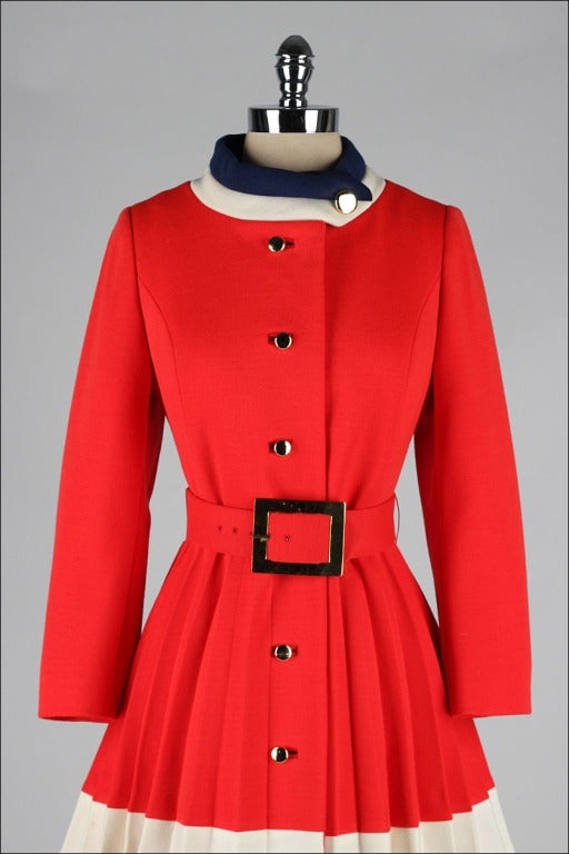 Vintage 1960's Lilli Ann Coat and Dress Set In Excellent Condition In Hudson on the Saint Croix, WI
