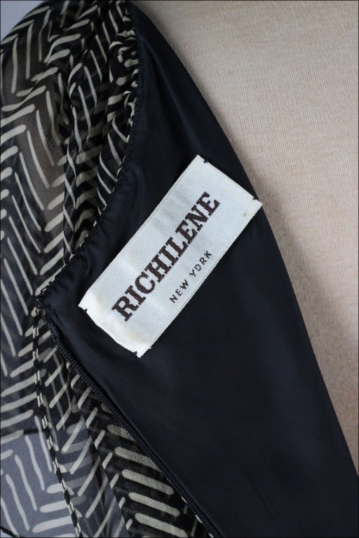 Vintage 1970's Richilene NY Silk Maxi Dress For Sale 4
