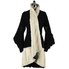 Vintage 1920's Silk Velvet and Fur Coat