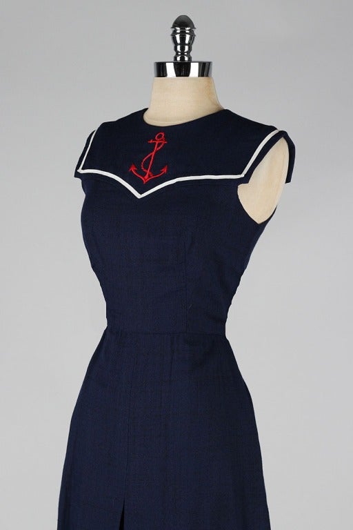 Vintage 1960's Oscar de la Renta Nautical Dress 1