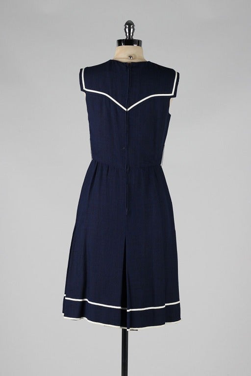 Vintage 1960's Oscar de la Renta Nautical Dress 3