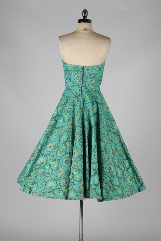 Vintage 1950's Tiana Pittelle Strapless Dress 1