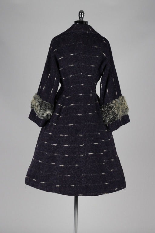 Women's Vintage 1950's Lilli Ann Wool Princess Coat