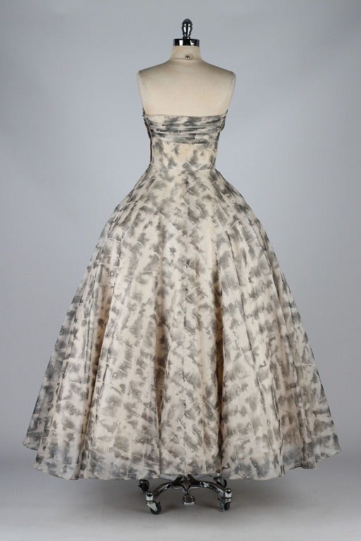 Vintage 1950's Frank Starr Organza Dress with Wrap 5