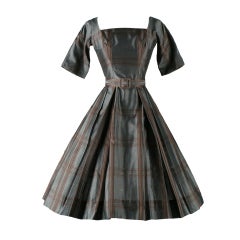 Vintage 1950's Suzy Perette Plaid Cocktail Dress