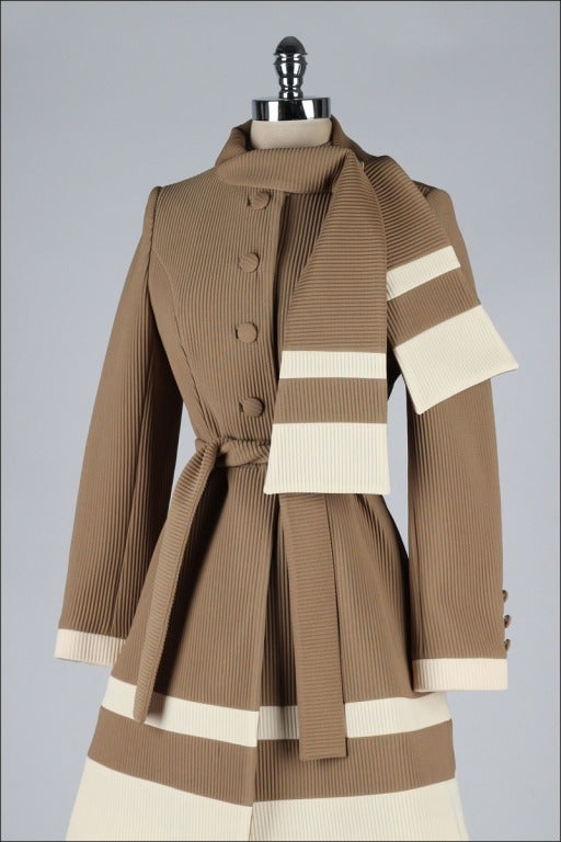 Vintage 1960's Lilli Ann Scarf Neck Dress and Jacket 1