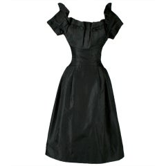 Vintage 1950's Herbert Sondheim Silk Taffeta Dress