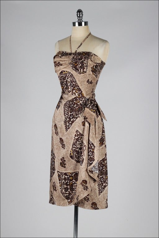 Vintage 1950's Tiana Pittelle Silk Dress and Bolero Jacket 3