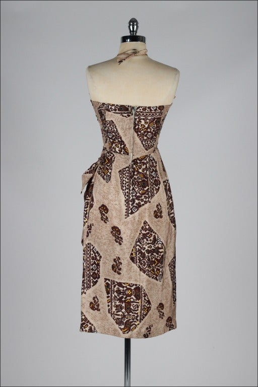 Vintage 1950's Tiana Pittelle Silk Dress and Bolero Jacket 4