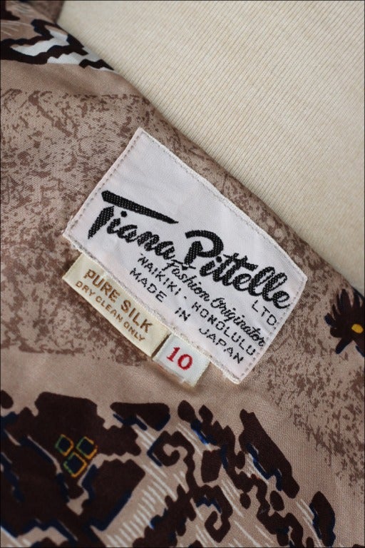 Vintage 1950's Tiana Pittelle Silk Dress and Bolero Jacket 5