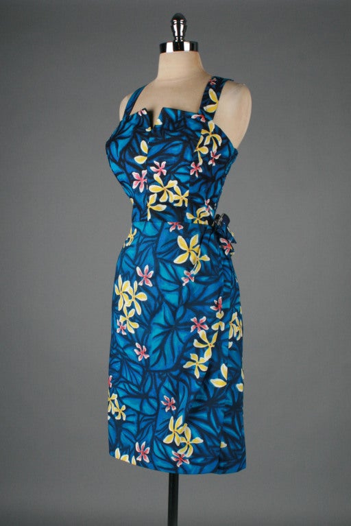 Vintage 1950's Deadstock Hawaiian Sarong Dress 4