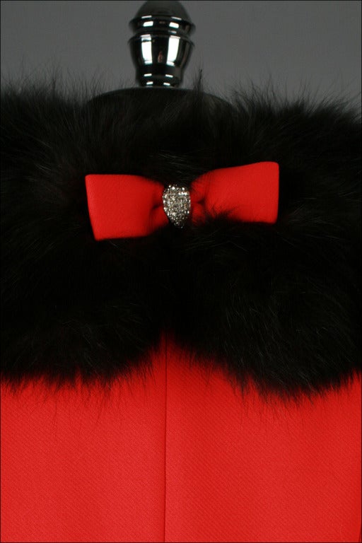Vintage 1970's Lilli Ann Red Fox Fur Trimmed Suit 7