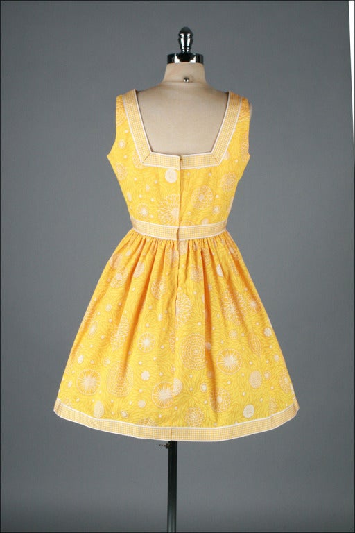 Vintage 1960's Lilly Pulitzer Yellow Floral Sun Dress 2