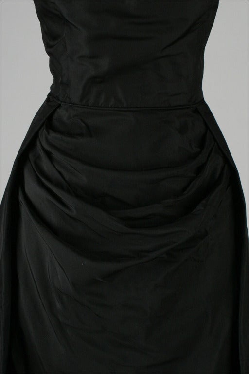 black taffeta dress