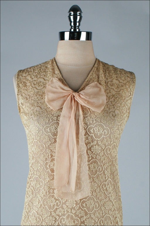 Women's Vintage 1920's Taupe Lace Dress and Jacket