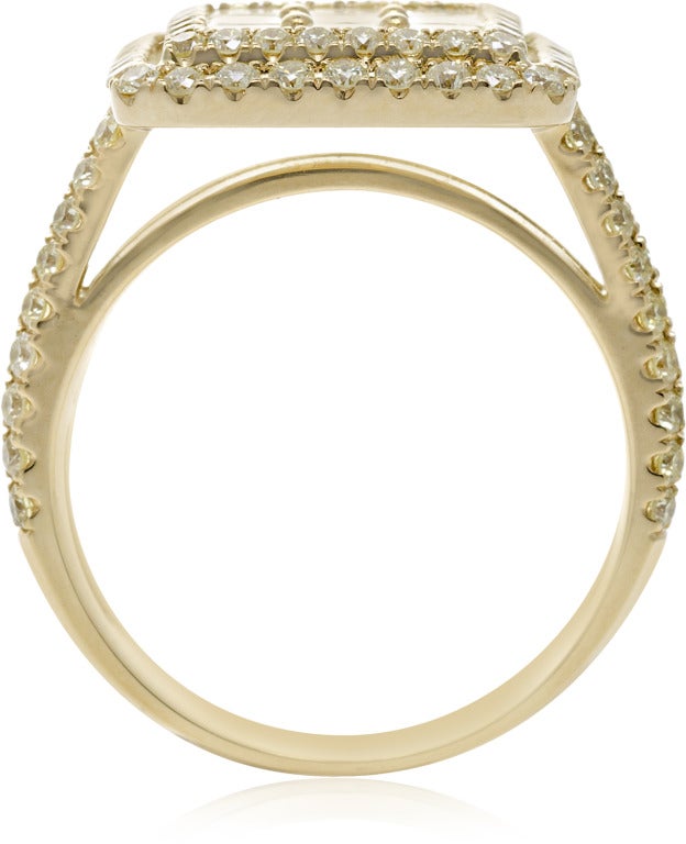 Women's Yellow Diamond and Gold Ring