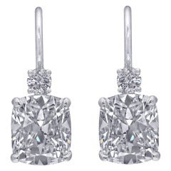 Diamond Platinum Drop Earrings 9