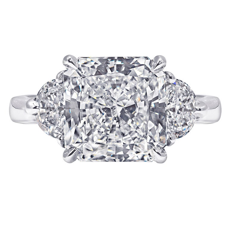 Three-Stone Radiant Cut Diamond Ring