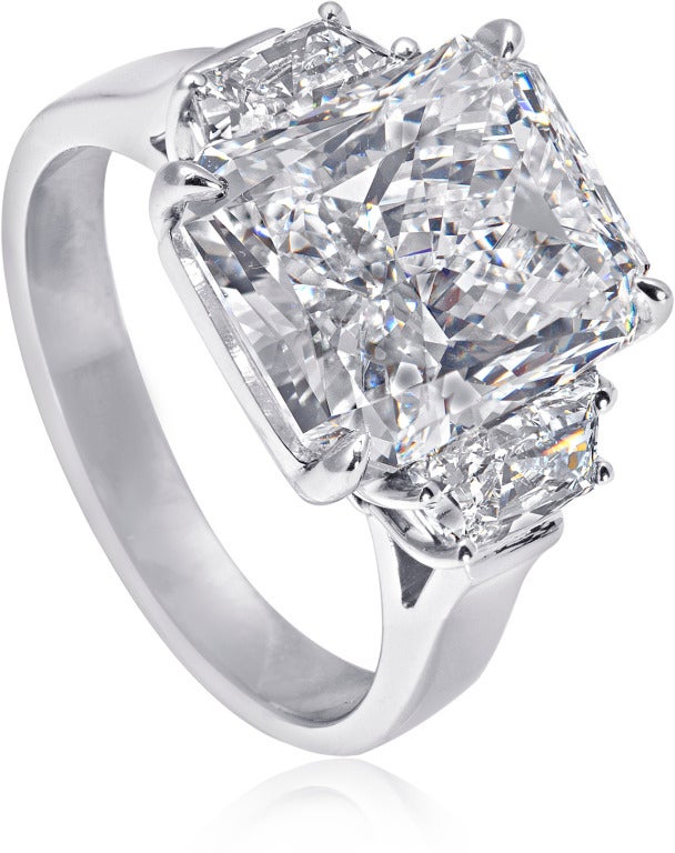 Women's 5.33 Carat Radiant-Cut Diamond Engagement Ring