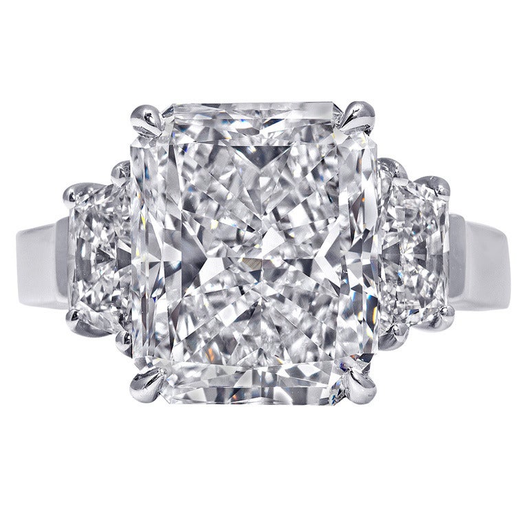 5.33 Carat Radiant-Cut Diamond Engagement Ring