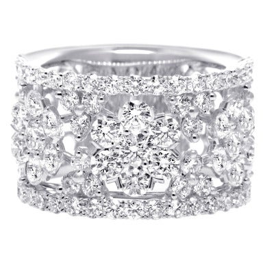 Wide diamond shop bands for her