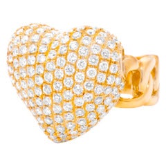 Pave Diamond Heart Ring