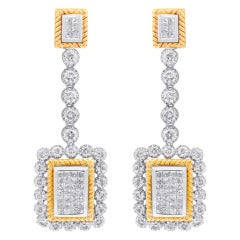 White Diamond Drop Earrings 12