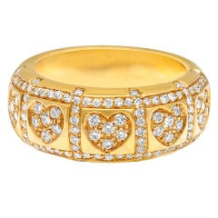 Diamond Gold Heart Motif Ring 11