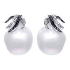 Pearl and Diamond Earrings