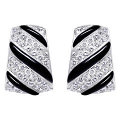 Diamond and Onyx Earrings 3