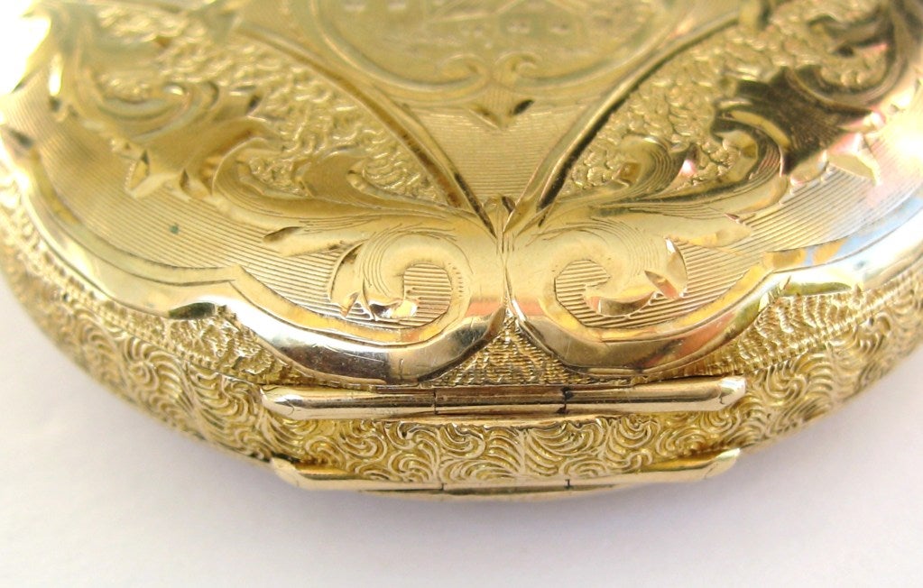 Art Nouveau Elgin Yellow Gold Ornate Box-Hinge Hunter Case Pocket Watch