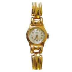 Vintage 1950s Avia Lady's 18K Rose Gold Bracelet Watch