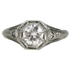 Tiffany & Co. Platinum  Diamond Ring .55 Carats VVS-2