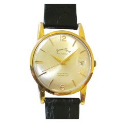 1940s Jerome Piquot 14K Yellow Gold Automatic Wristwatch with Date 8