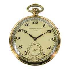 Agassiz Yellow Gold Open Face Pocket Watch 12