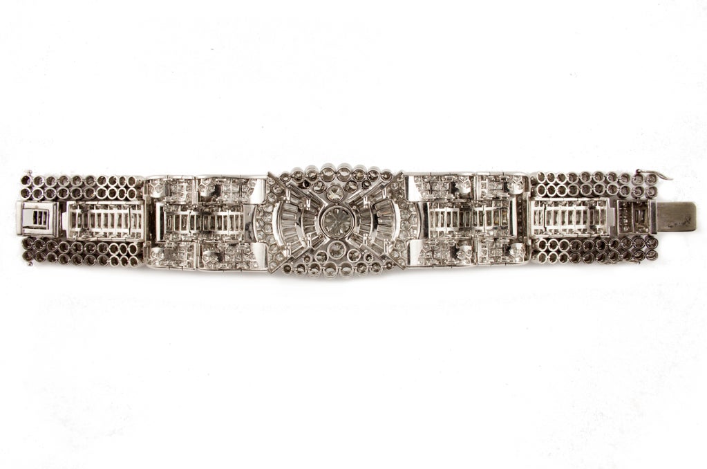 Impresionante pulsera Art Déco de diamantes. Francia, años 30.
