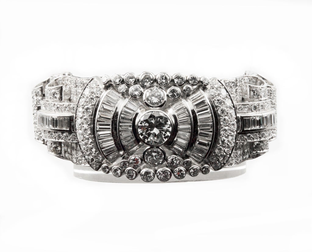 De las mujeres Pulsera Art Déco de diamantes