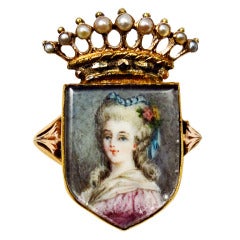 French Allegorical 19th century Marie Antoinette Ring