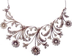 diamond flower necklace