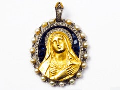 Antique Pendant with the Virgin Mary.