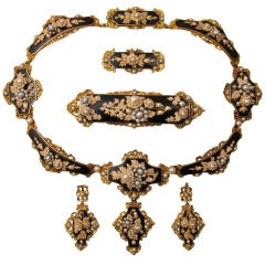 Georgian gold and pearl parure