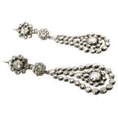 Diamond pendeloque earrings