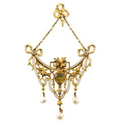 Art Nouveau Pendant by Gautrait