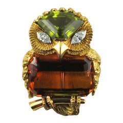 Vintage 1960s Cartier Owl Brooch